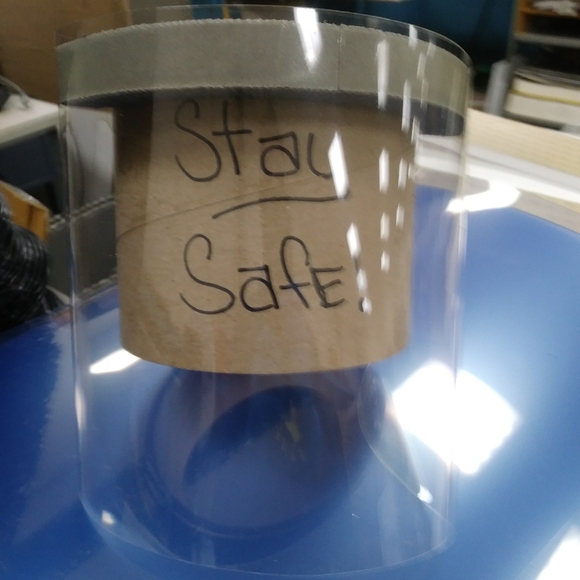 COPY - SOCIAL DISTANCING Plastic Face Sheild - Picture 1 of 2